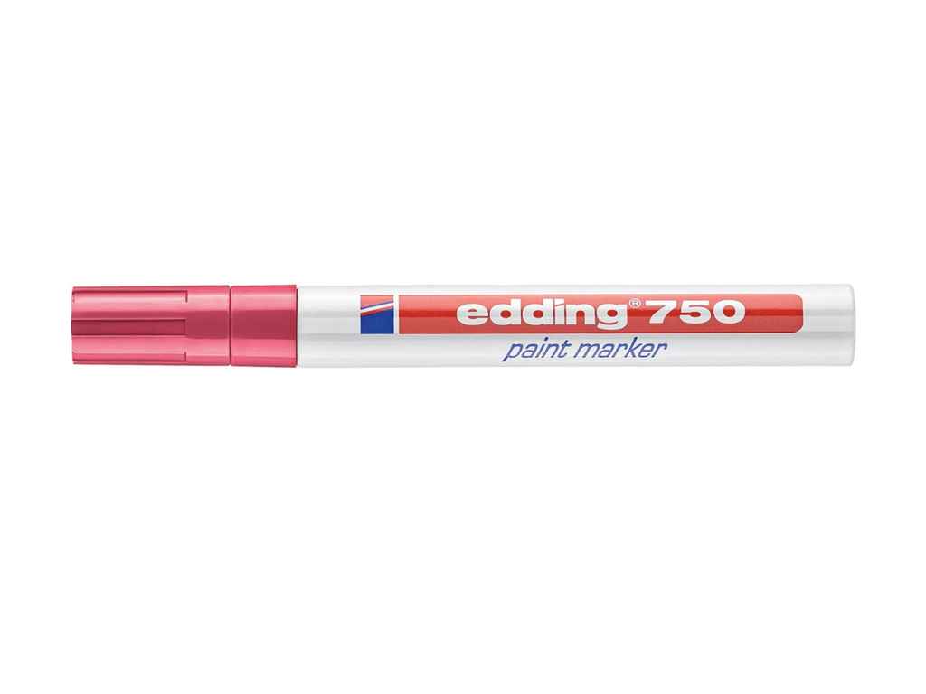 Glanslakmarker Edding 750 ronde punt 2-4mm rood