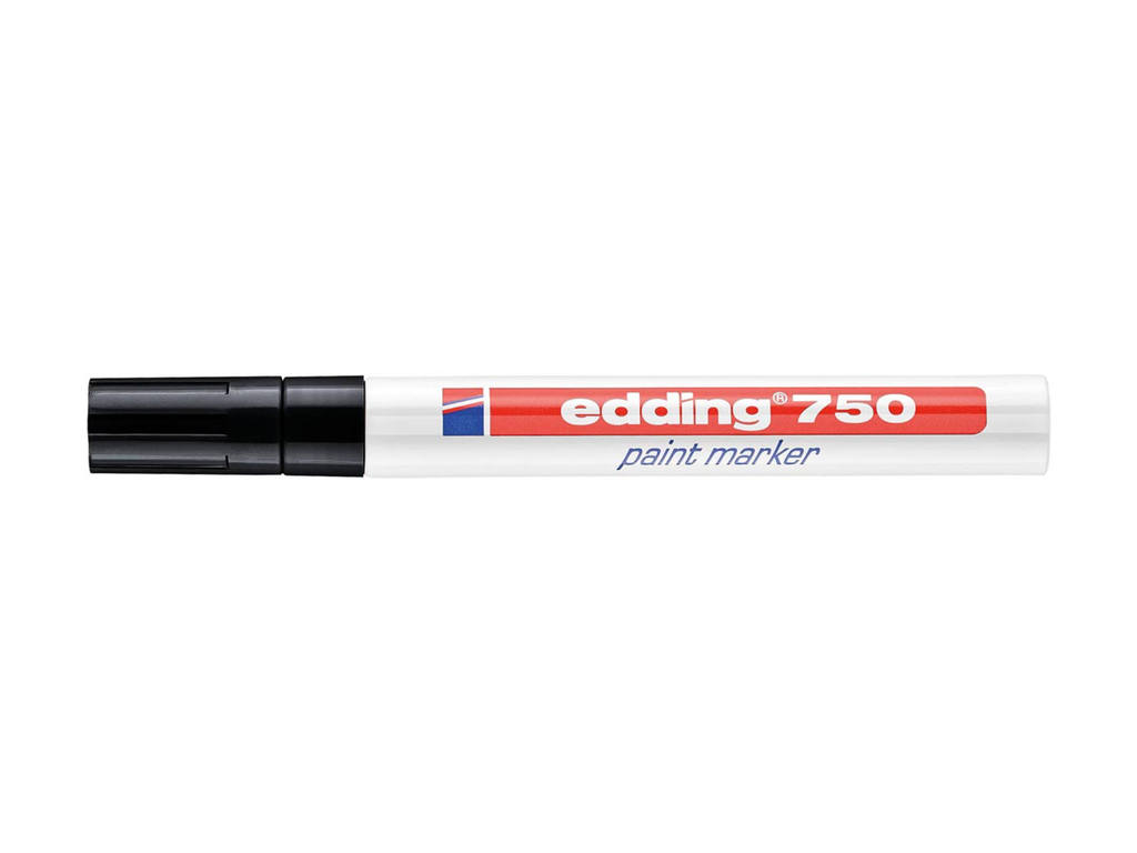 Glanslakmarker Edding 750 ronde punt 2-4mm zwart