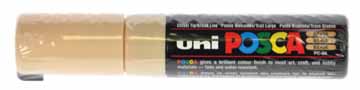 Paintmarker Uni-ball Posca schuine punt 8mm beige