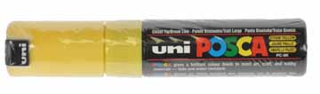 Paintmarker Uni-ball Posca schuine punt 8mm strogeel