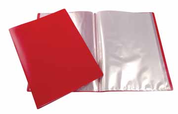 Showalbum Beautone PP A4 20 tassen soepele cover rood