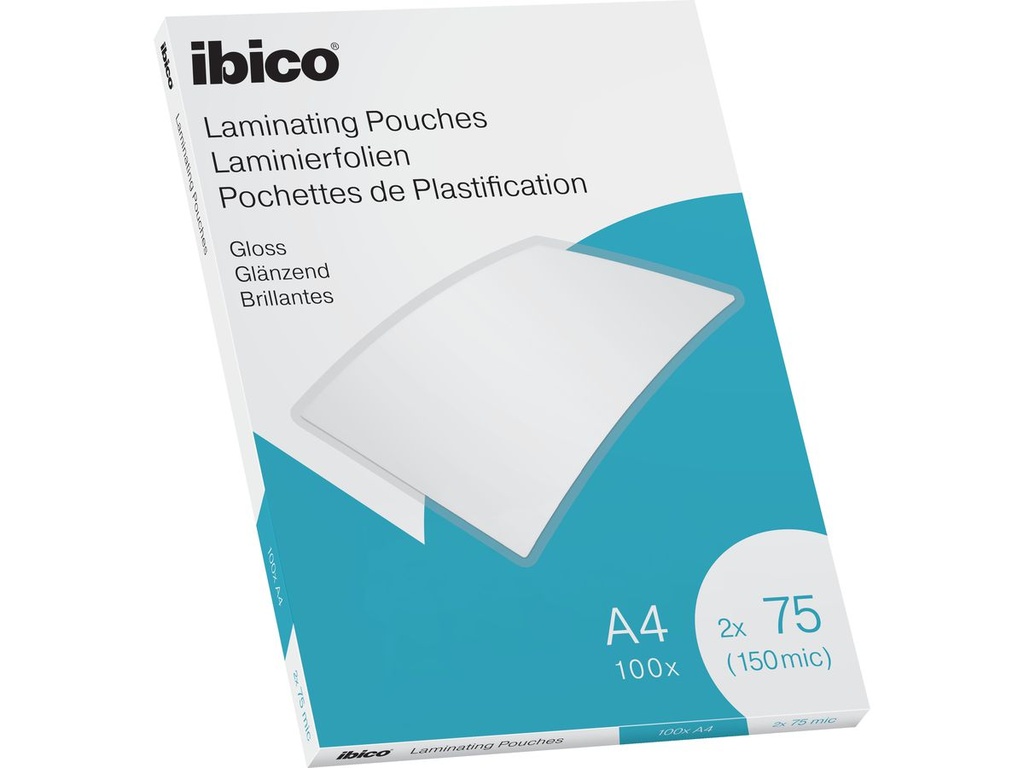 Lamineerhoes Ibico Gloss A4 2x75 micron (100)