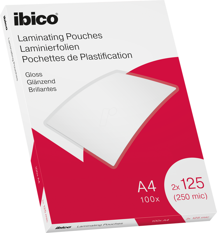 Lamineerhoes Ibico Gloss A4 2x125 micron (100)