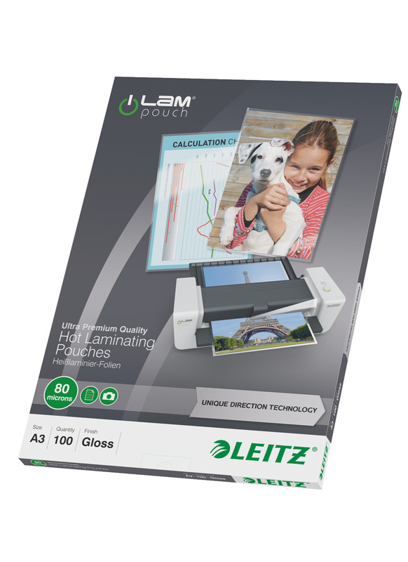 Lamineerhoes Leitz iLam UDT A3 80 micron glanzend (100)