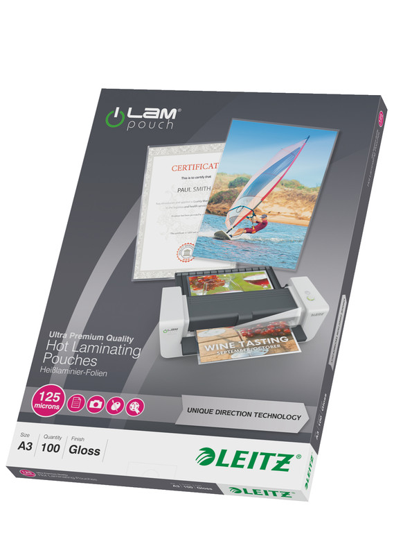 Lamineerhoes Leitz iLam UDT A3 125 micron glanzend (100)