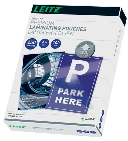 Lamineerhoes Leitz iLam UDT A4 2x250µ glanzend (100)