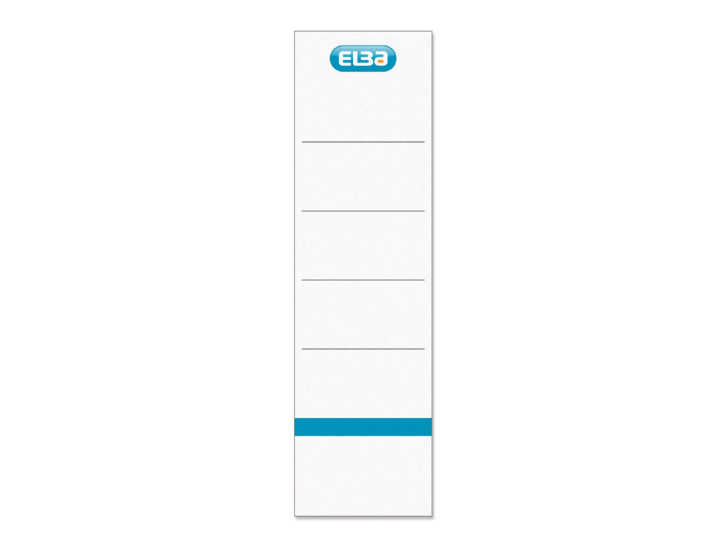 Rugetiket Elba 8cm zelfklevend wit (10)