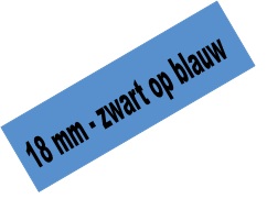 Tape Brother P-Touch TZE-541 18mm zwart op blauw