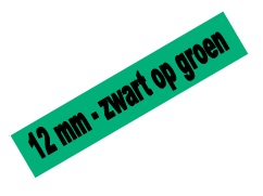 Tape Brother P-Touch TZE-731 12mm zwart op groen