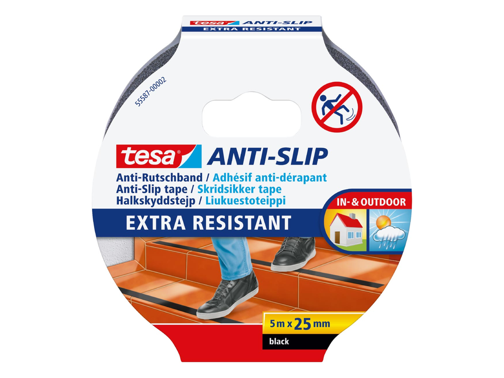 Antislip tape Tesa 5mx25mm zwart