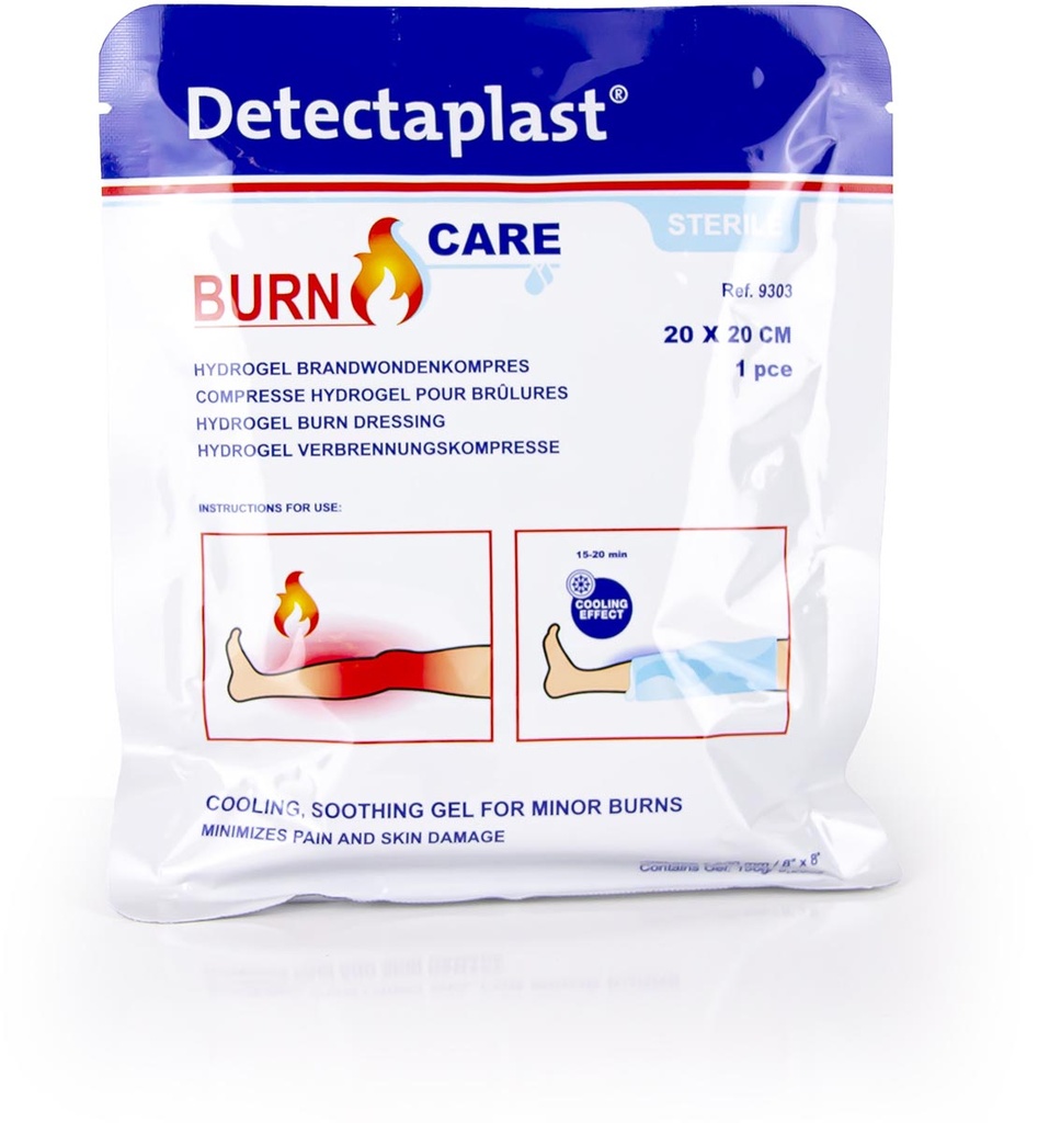 Burn Care hydrogel compres Detectaplast brandwonden 20x20cm