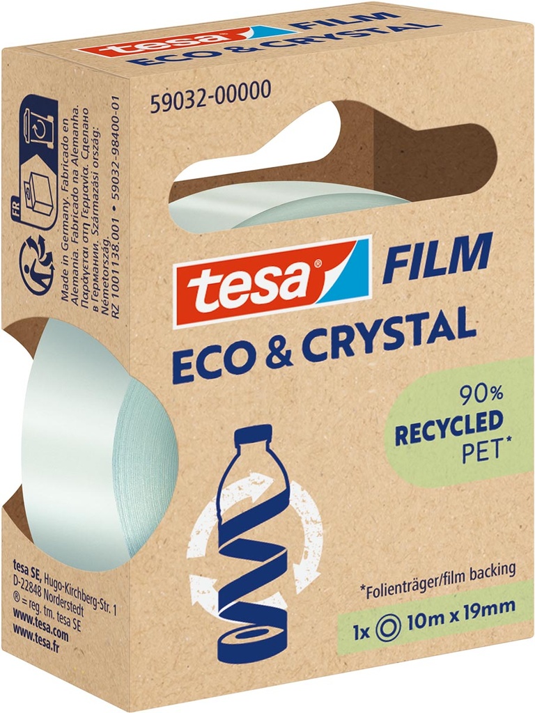 Plakband Tesafilm eco&crystal 19mmx10m