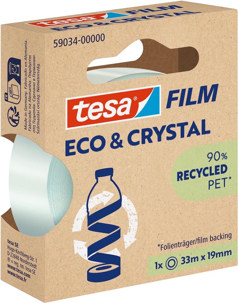 Plakband Tesafilm eco&crystal 19mmx33m