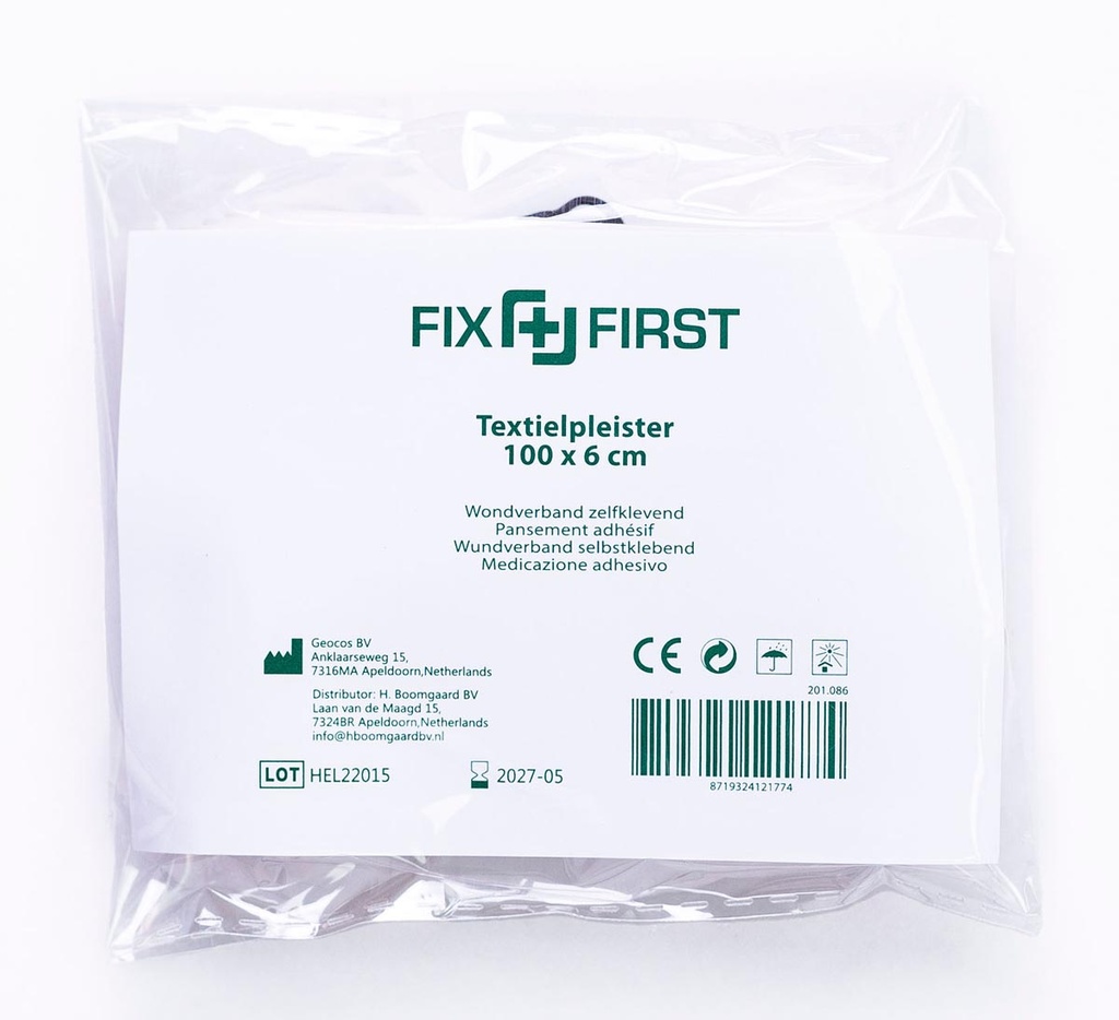 Pleister Fixfirst elastisch 6cmx1m