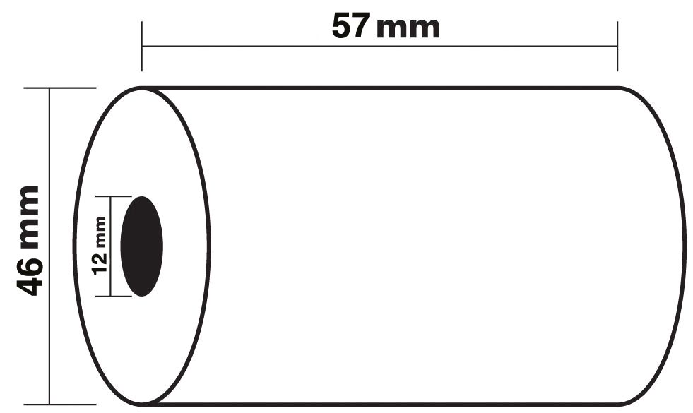 Thermische rekenrol Exacompta 57mmx46mm (10)