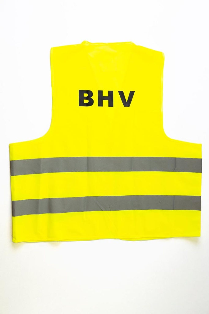 Veiligheidsvest Fixfirst XL (volwassen) met opdruk BHV geel