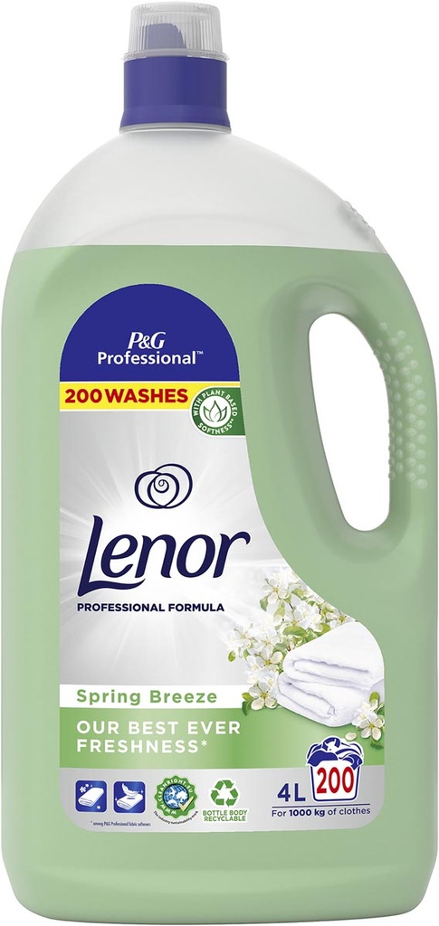 Wasverzachter Lenor Professional spring breeze fles 4L