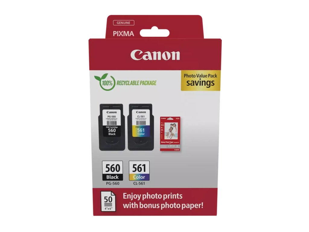 Cartridge Canon Inkjet PG-560/CL-561 PIXMA TS 2x180 pag.BK/COL