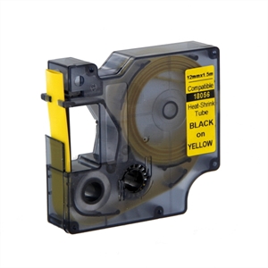 Dymo Rhino tape krimpkous 12mmx1,5m zwart/geel (18056)