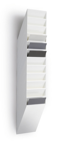 Folderhouder wand Durable Flexiboxx A4 staand 12-vaks wit (9763W)