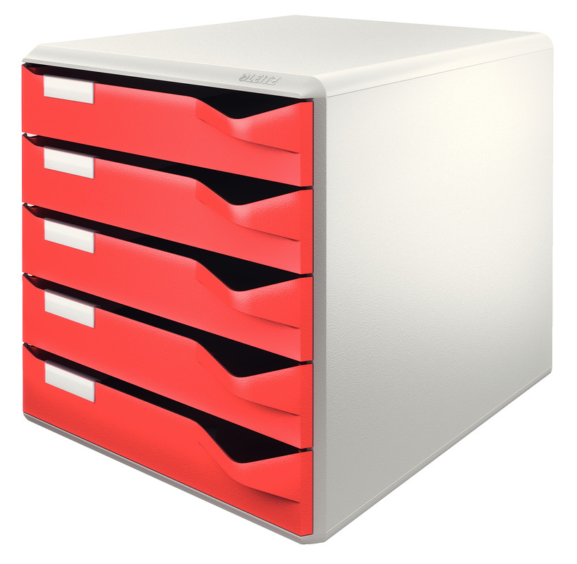 Ladenblok Leitz 5 laden grijs/rood (2800025)