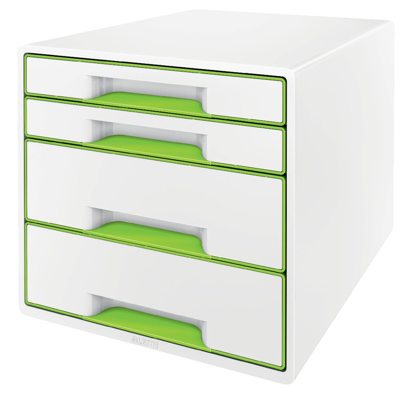 Ladenblok Leitz WOW 4 laden wit/groen metallic (5213254)