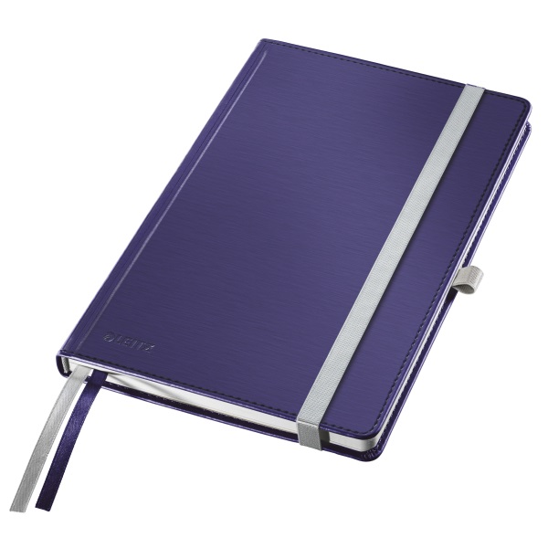 Notitieboek Leitz Style harde kaft A5 gelijnd 160blz titanium blauw (4485069)