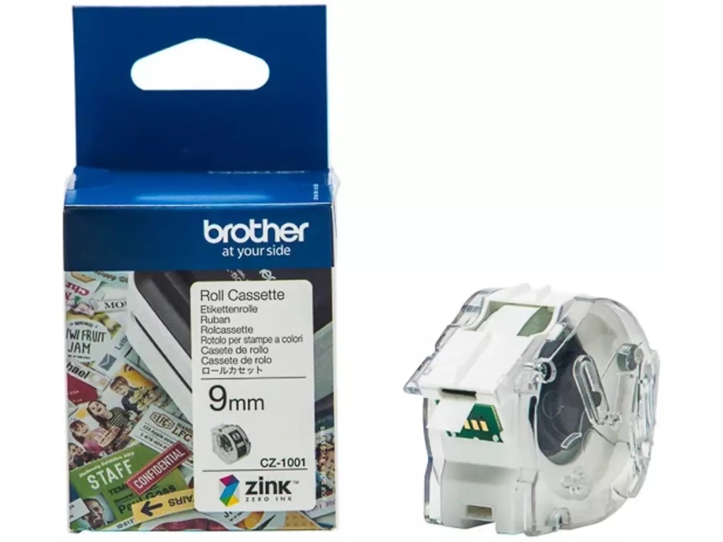 Kleurenlabels Brother voor VC-500W cz1001 9mm