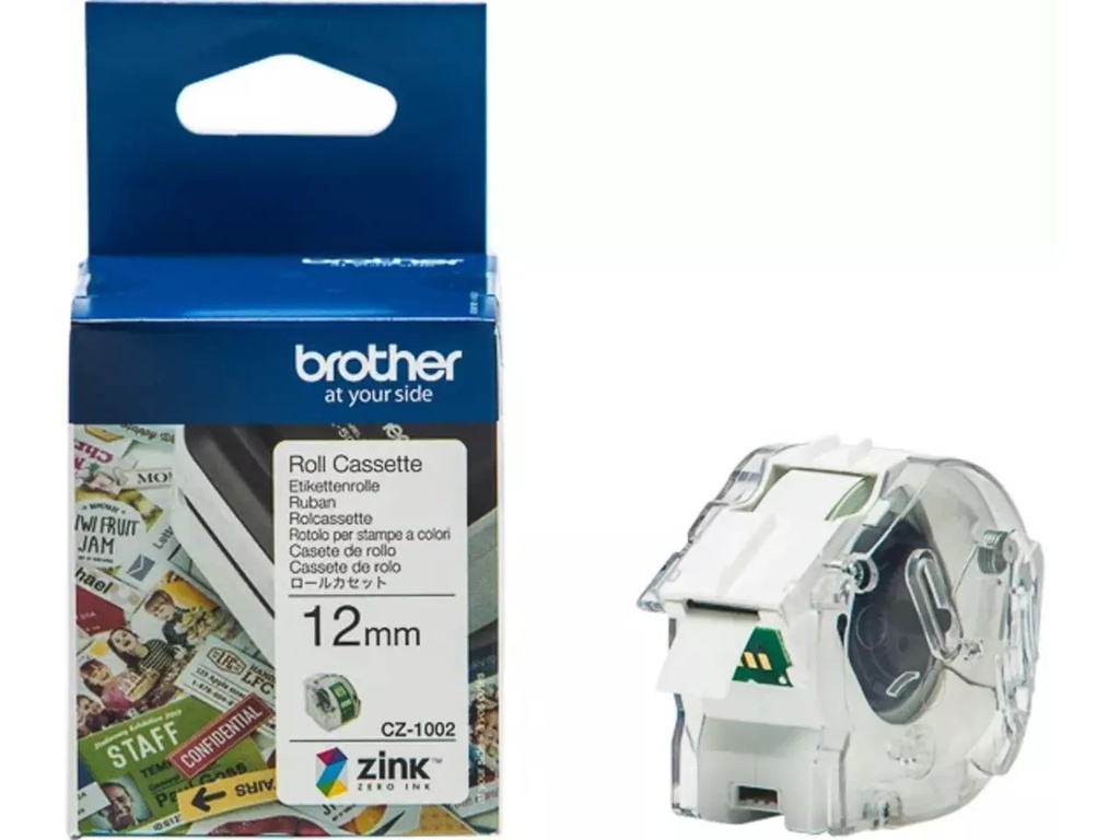 Kleurenlabels Brother voor VC-500W cz1002 12mm