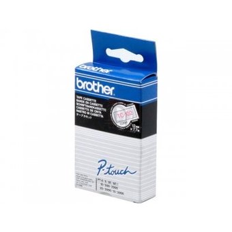 Tape Brother P-Touch TC-102 12mm rood op transparant