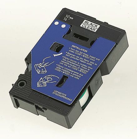 Tape Brother P-Touch TC-B01 12mm zwart op fluo oranje