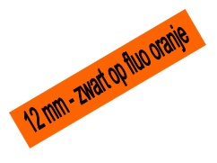 Tape Brother P-Touch TZE-B31 12mm zwart op fluo oranje