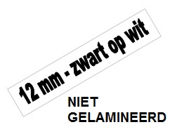 Tape Brother P-Touch TZE-N231 12mm zwart op wit niet-gelamineerd