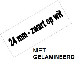 Tape Brother P-Touch TZE-N251 24mm zwart op wit niet-gelamineerd