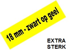 Tape Brother P-Touch TZE-S641 18mm zwart op geel extra sterk