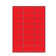 Etiketten Etipage 24 etik/blad 70x35mm rood (200)