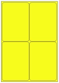 Etiketten Etipage 04 etik/bl 98x140mm 100bl/d geel