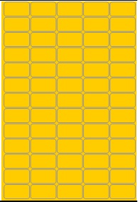 Etiketten Etipage 65 etik/bl 38x21,2mm 100bl/d fluo oranje