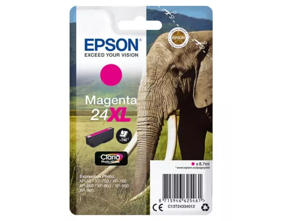 Cartridge Epson Inkjet 24XL Expression Photo XP-55 740pag MAG