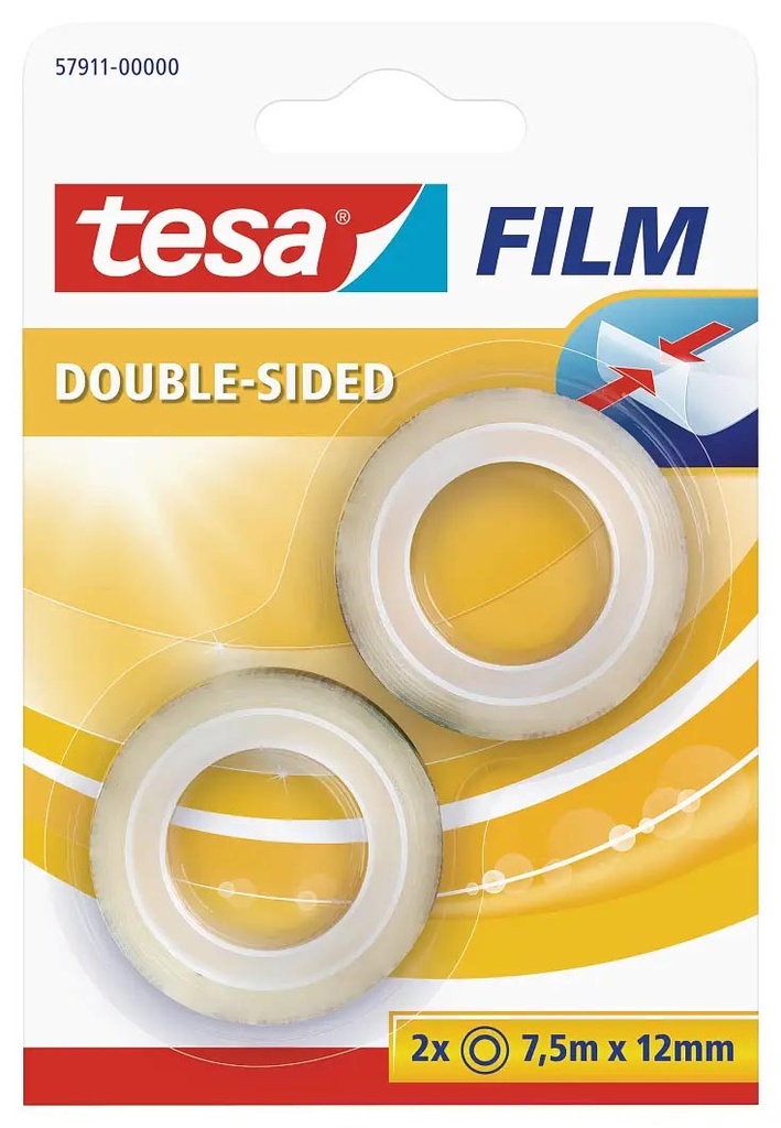 Dubbelzijdig plakband Tesa Tesafilm Double-Sided 7,5mx12mm transparant (2)