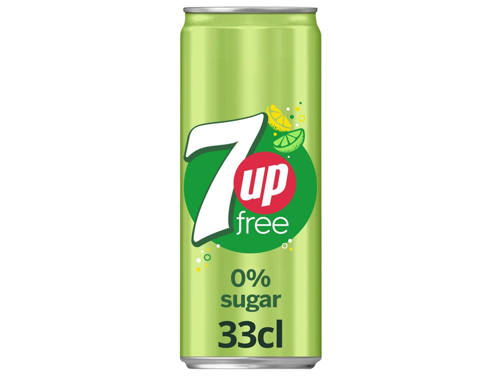 Frisdrank 7up Free sleek blik van 33cl (24)
