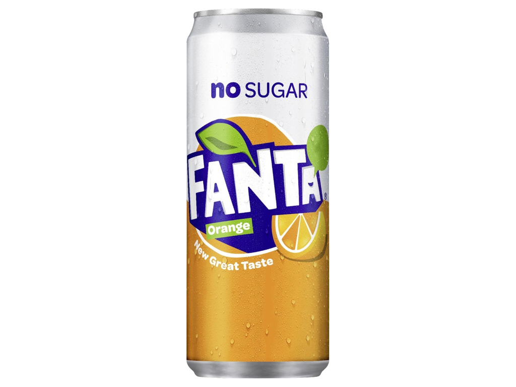 Frisdrank Fanta Zero Orange sleek blik van 33cl (24)