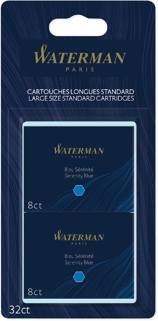 Inktpatronen Waterman Standard Long blauw (Serenity) (32)