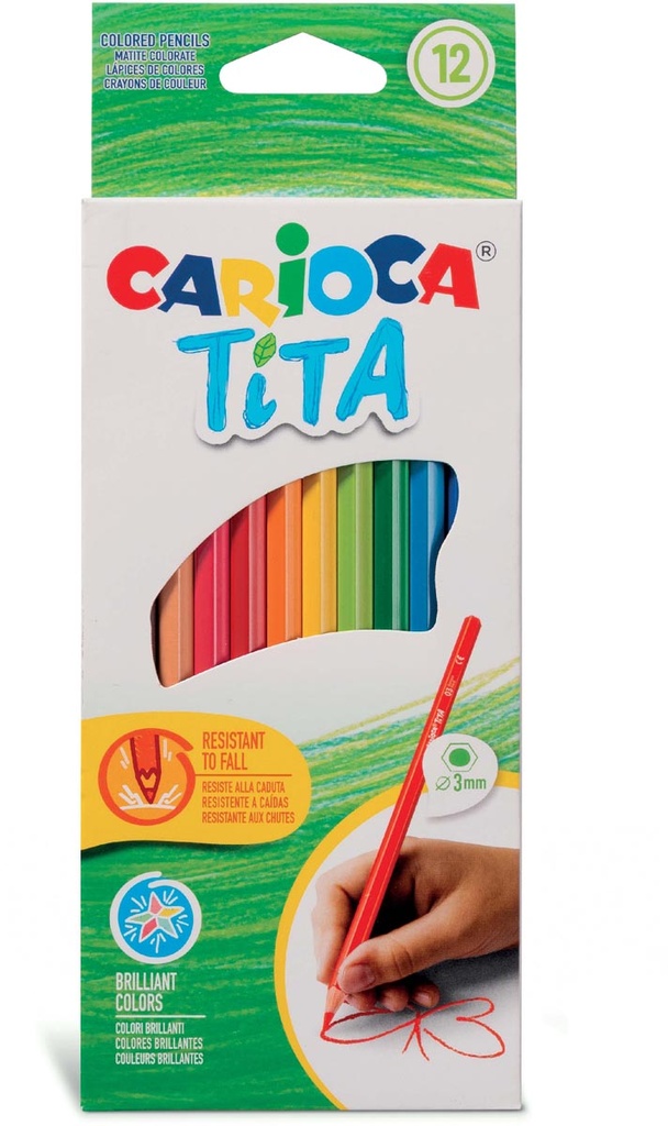 Kleurpotlood Carioca Tita kartonnen etui assorti (12)