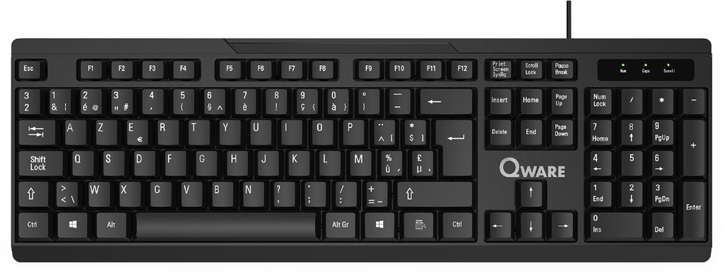 Toetsenbord Qware Liverpool azerty zwart