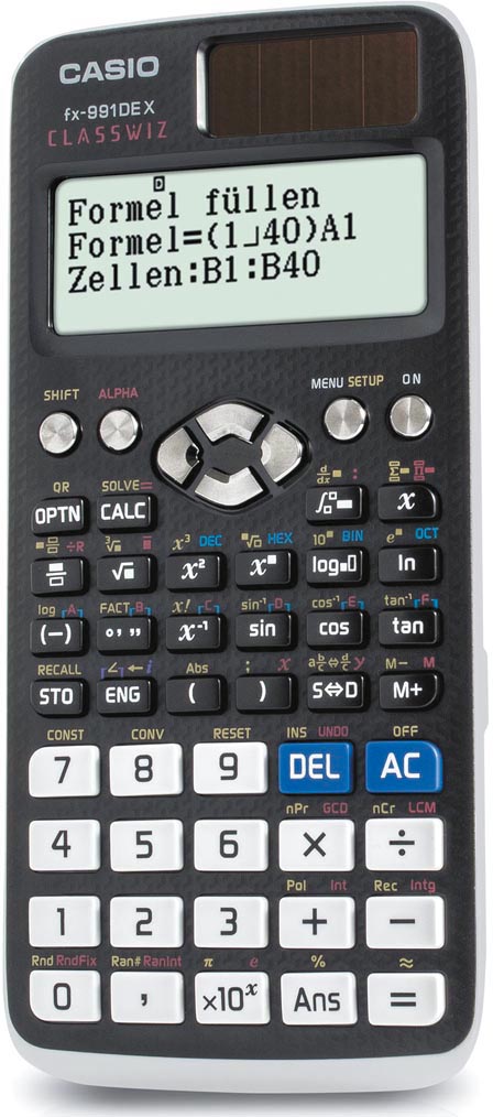 Wetenschappelijke rekenmachine Casio FX-991DEX Duitstalige versie