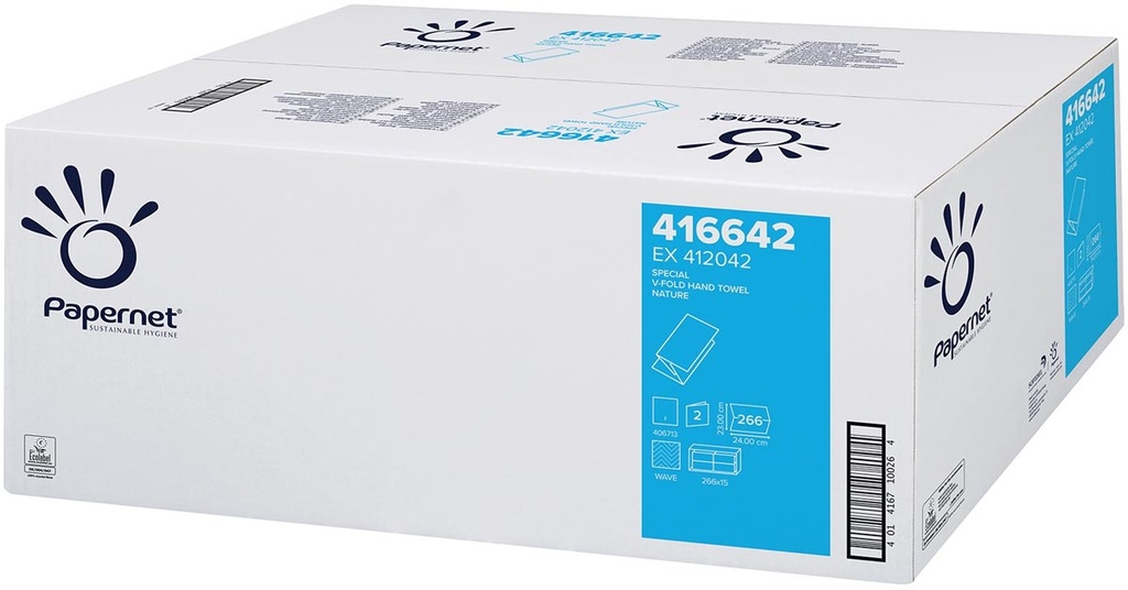 Handdoeken Papernet Special V-vouw 2-laags 266vel wit (15)