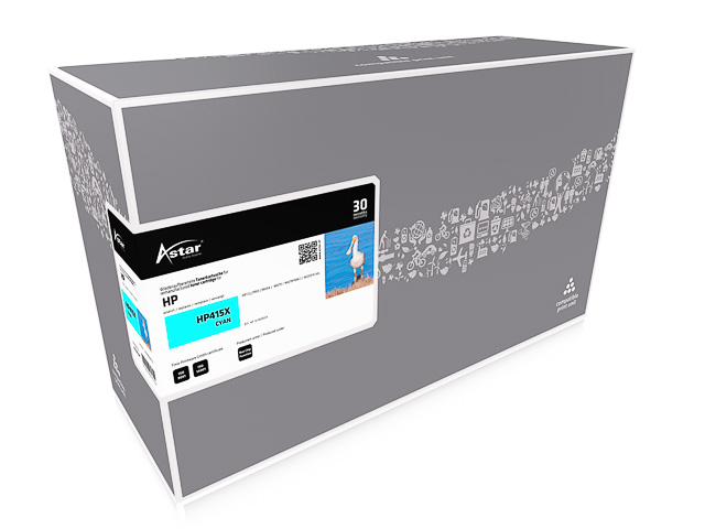 Toner Astar voor HP 415X W2031X 6.000 pag cyaan