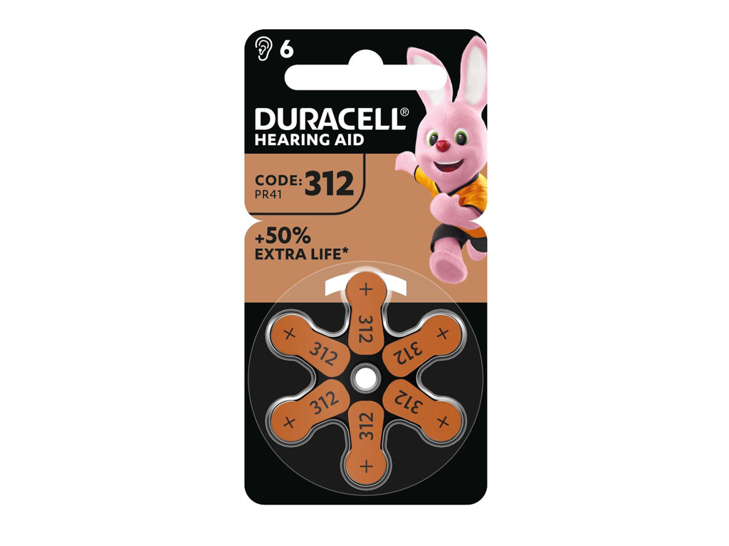 Hoortoestelbatterijen Duracell DA312 (6)