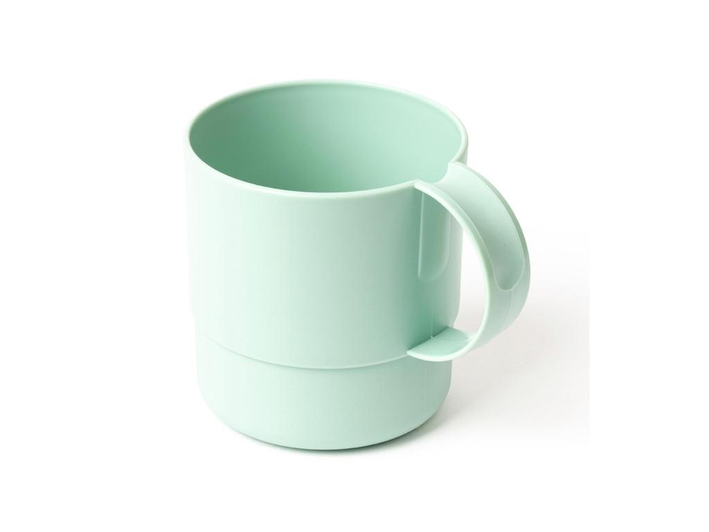 Beker met oor herbruikbaar DBP kunststof 325ml pastelgroen